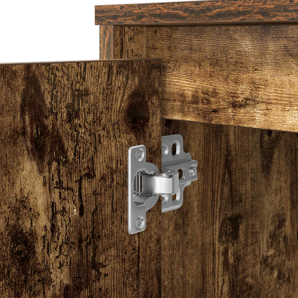 skrivebord 120x42x76 cm konstrueret træ røget egetræsfarve