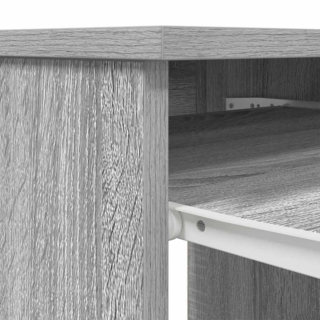 skrivebord 86x49x76 cm konstrueret træ grå sonoma-eg
