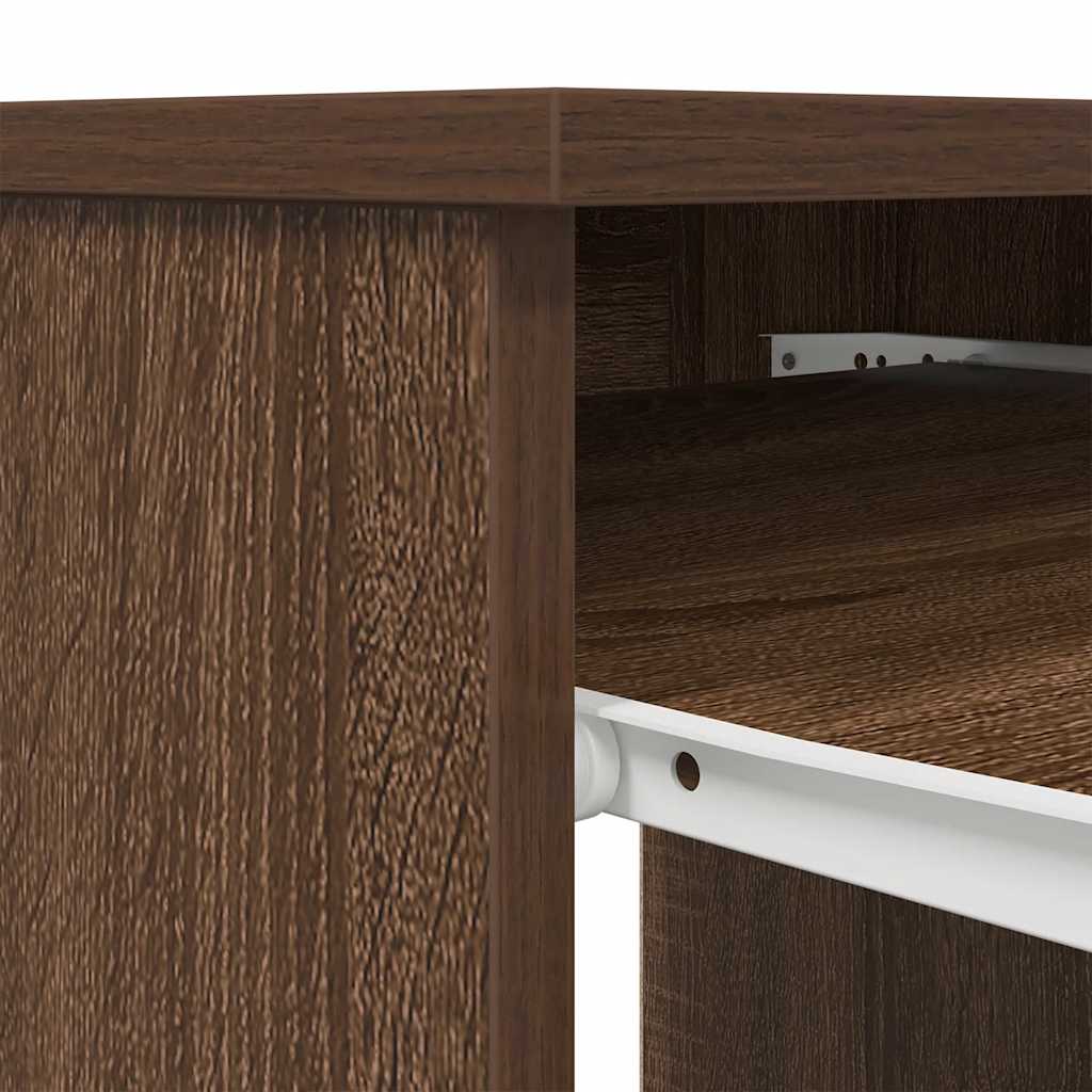 skrivebord 86x49x76 cm konstrueret træ brun egetræsfarve