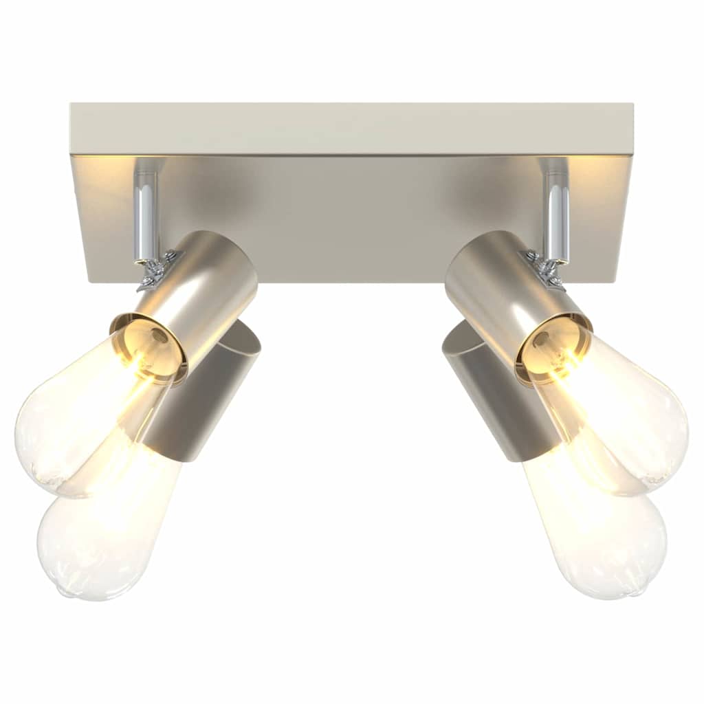 Loftsspot med spotlights Nikkel 26 x 26 x 11,5 cm Metal