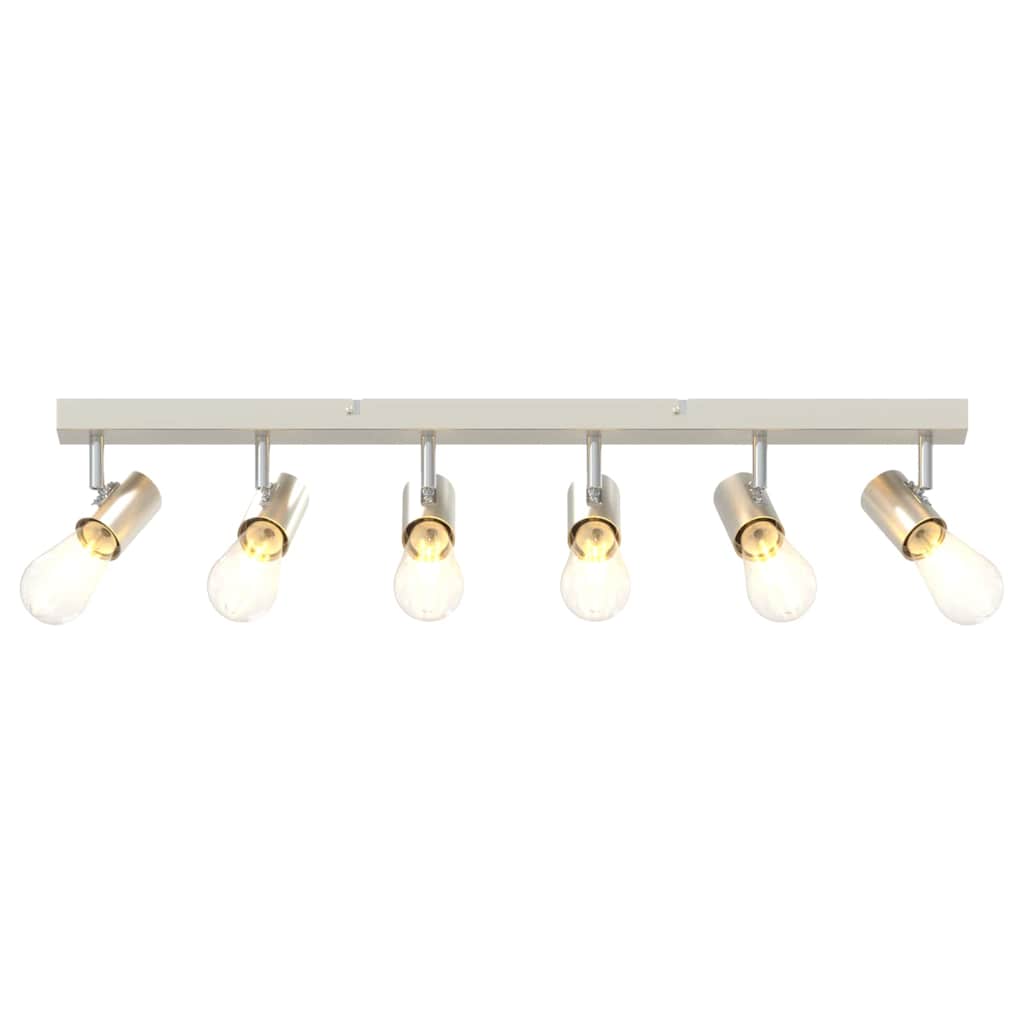 Loftsspot med spotlights Nikkel 73 x 6,5 x 11,5 cm Metal