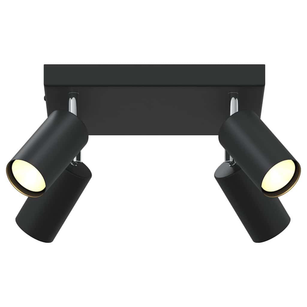 Loftsspot med spotlights Sort 26 x 26 x 16 cm Metal