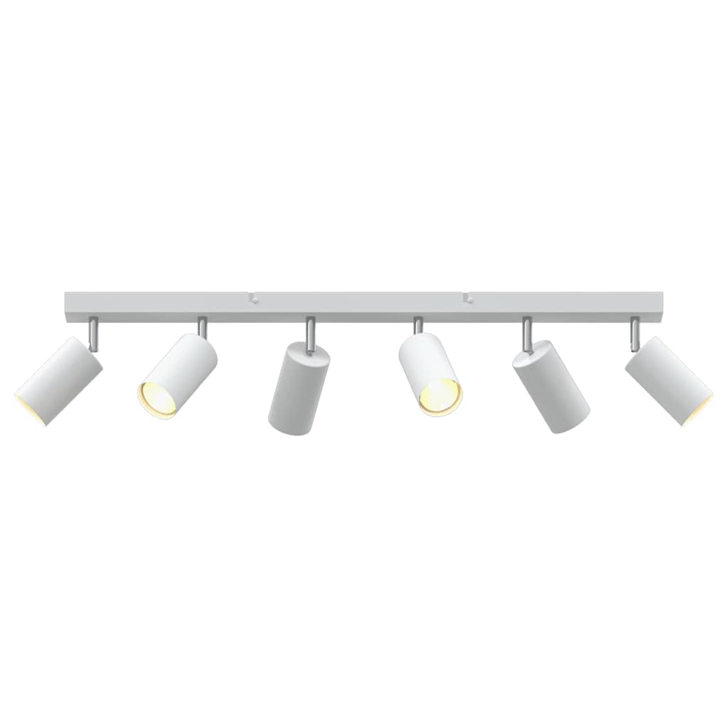 Loftsspot med spotlights Hvid 73 x 6 x 16 cm Metal