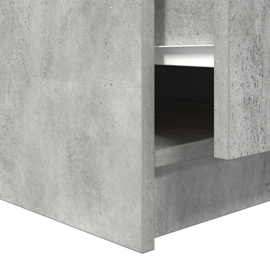 sofabord med skuffer 70,5x70x40 cm betongrå