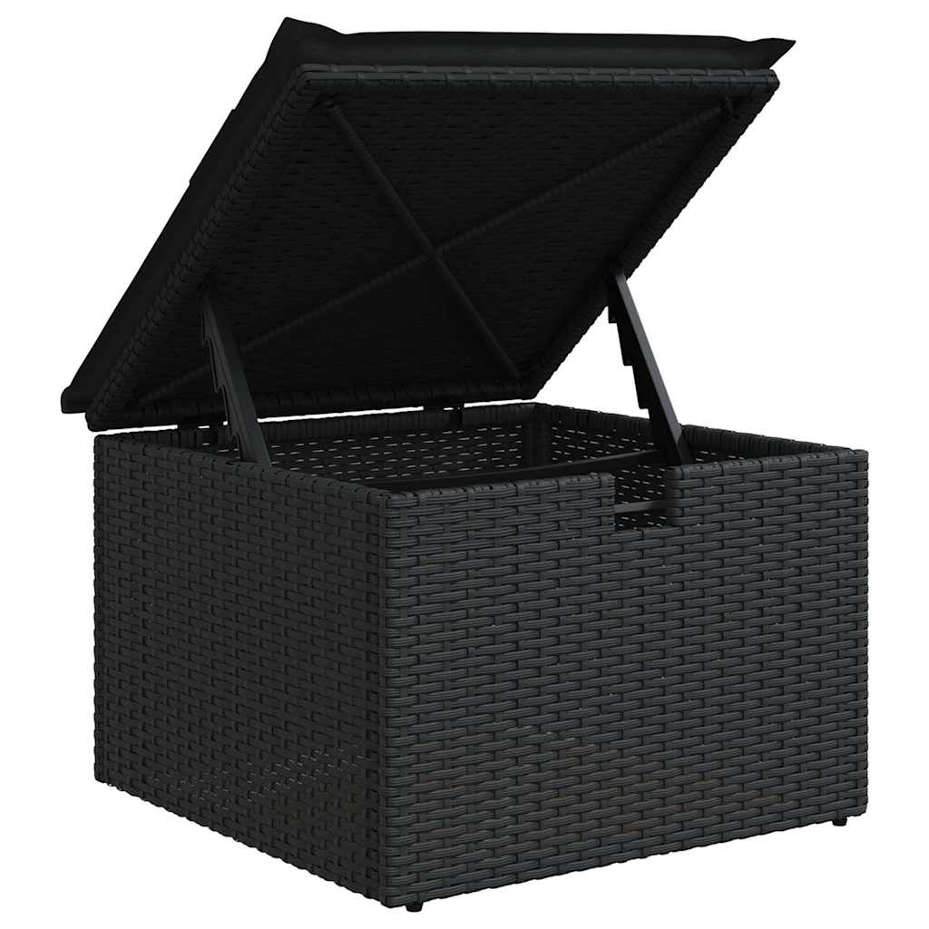 sofasæt til haven 8 dele med hynder polyrattan sort