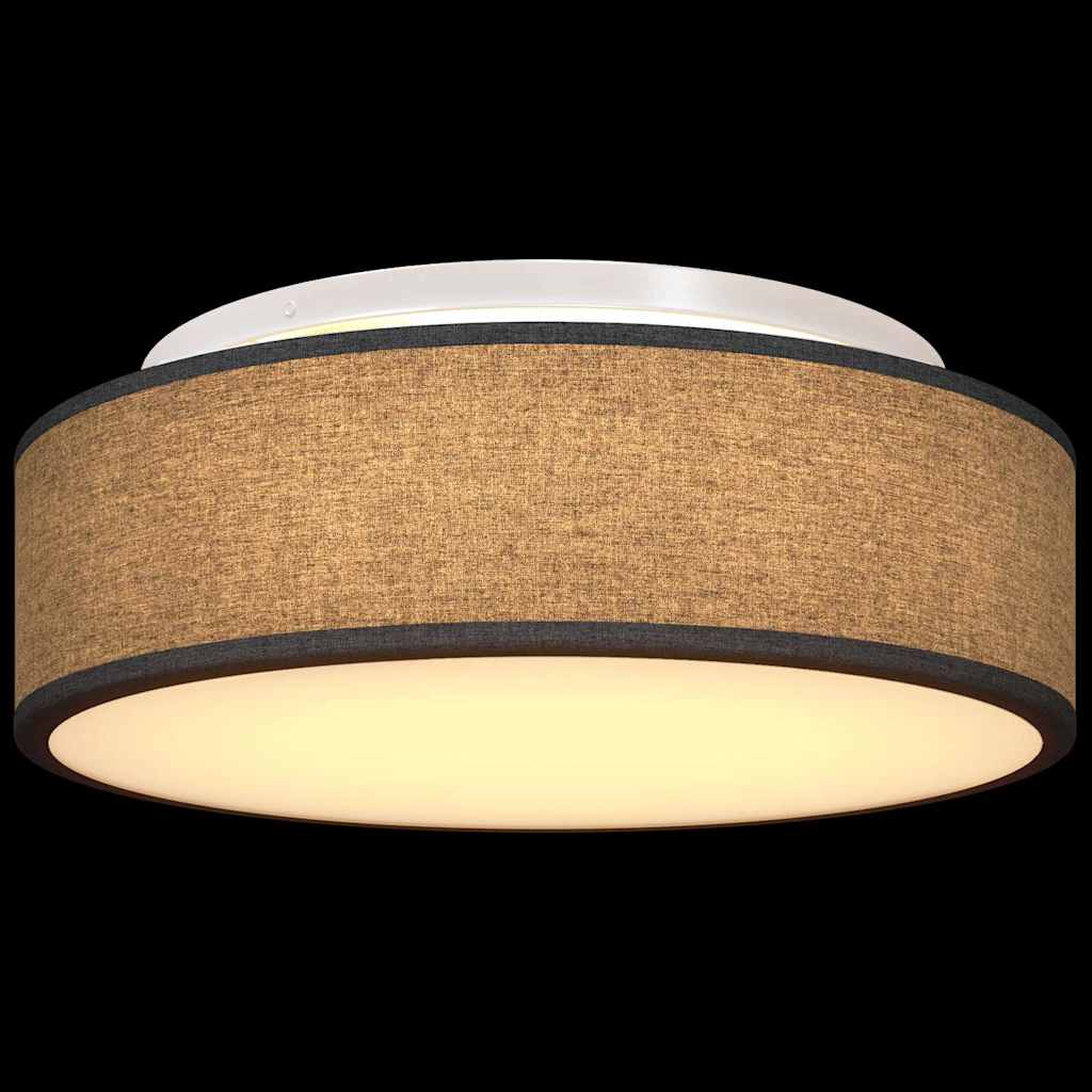 Loftlampe med spotlights Sort 38 x 38 x 13,5 cm Stof