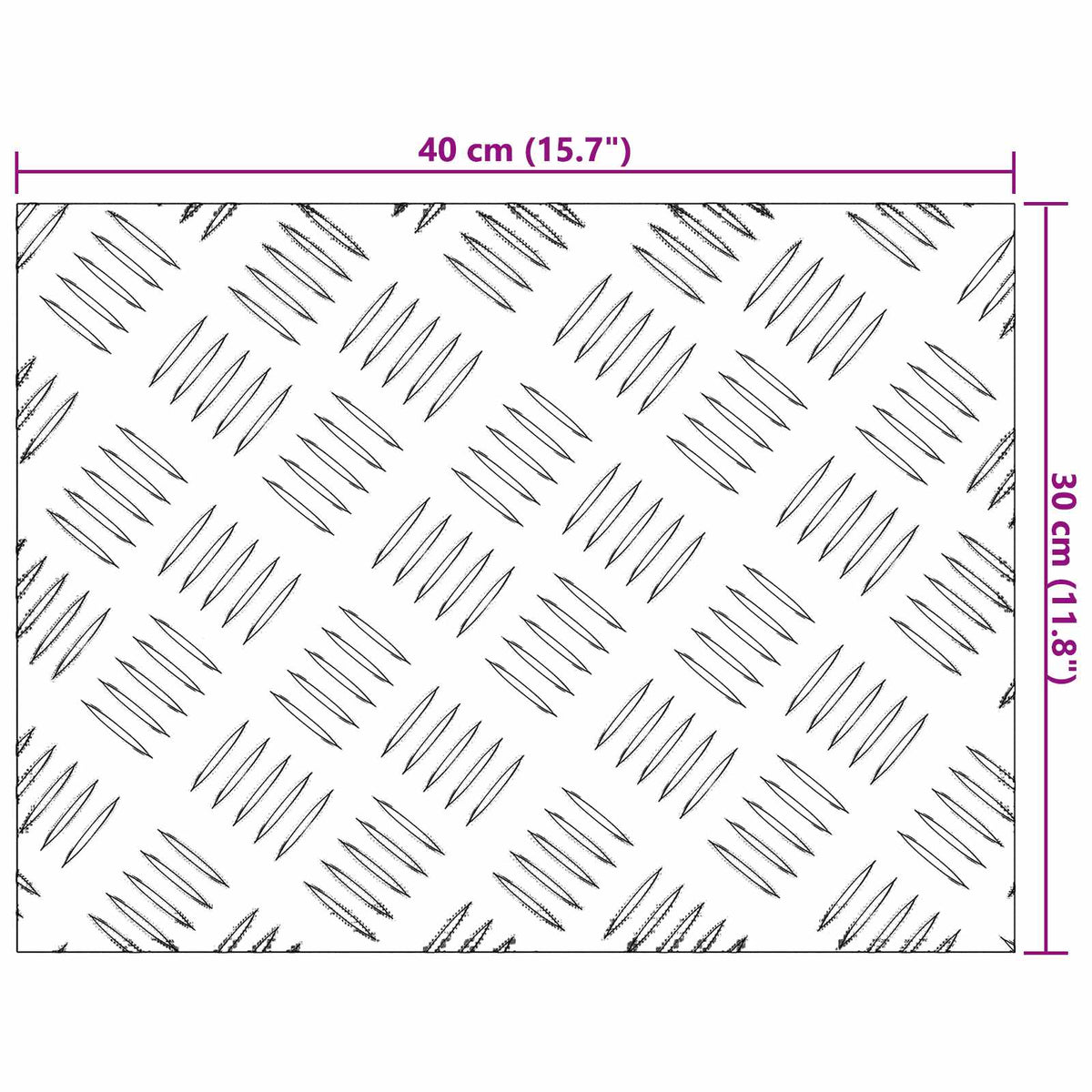 Trappe Tread 4 stk. 40 x 30 cm Sølv Aluminium Rektangulær