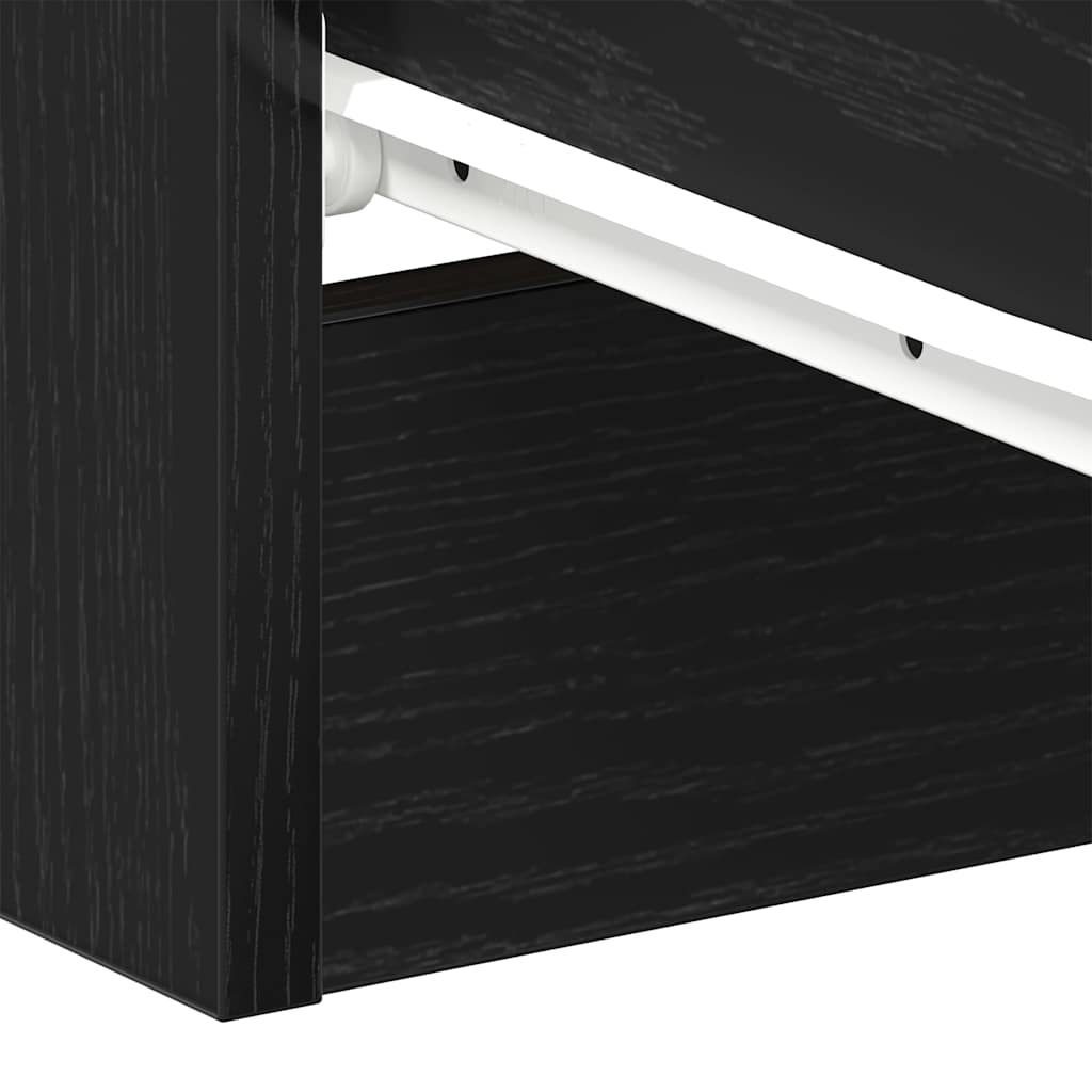 sengeborde 2 stk. sort eg 38x35x55 cm konstrueret træ