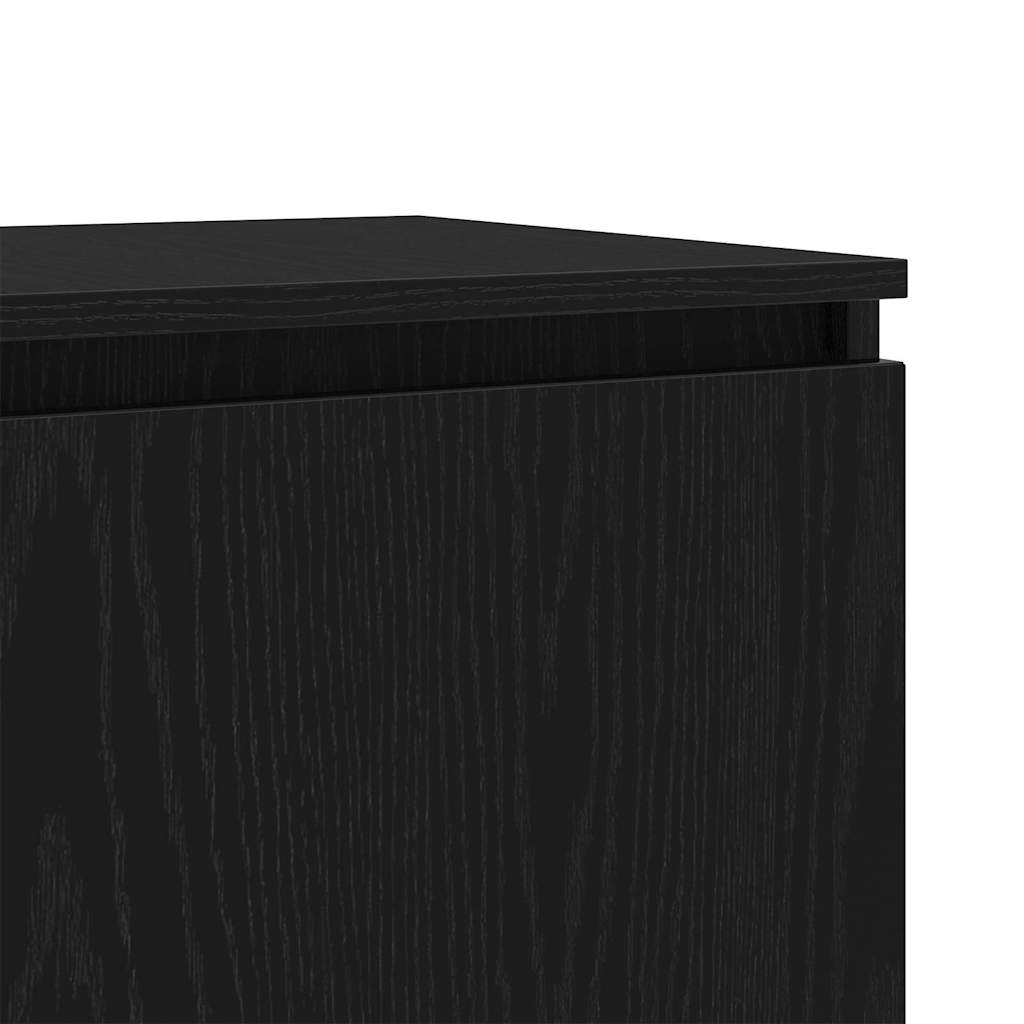 TV-skab 140 x 38,5 x 36 cm Sort eg Konstrueret træ