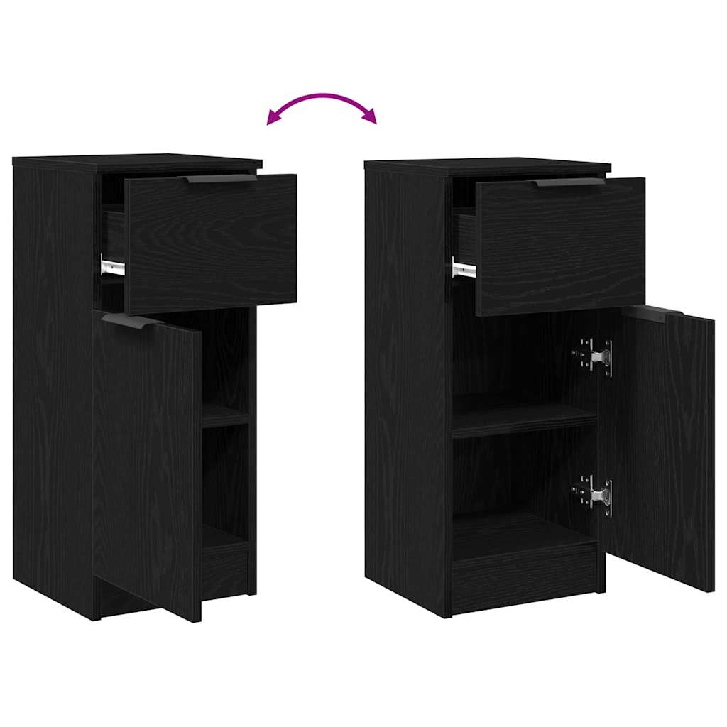 Sideboard Sort eg 30 x 30 x 70 cm Konstrueret træ