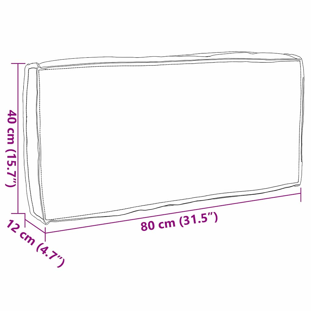 Pude Oxford stof Flerfarvet 80 x 40 x 12 cm