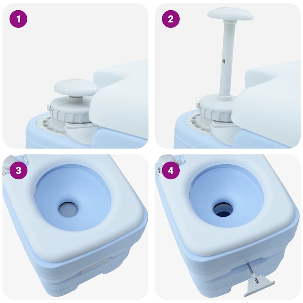 Camping toilet Blå 41,5 x 36,5 x 42 cm Høj-densitet Polyethylen