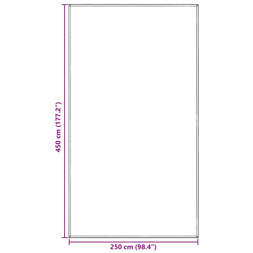 Telt tæppe Lysegrå 450 x 250 cm Polyethylen