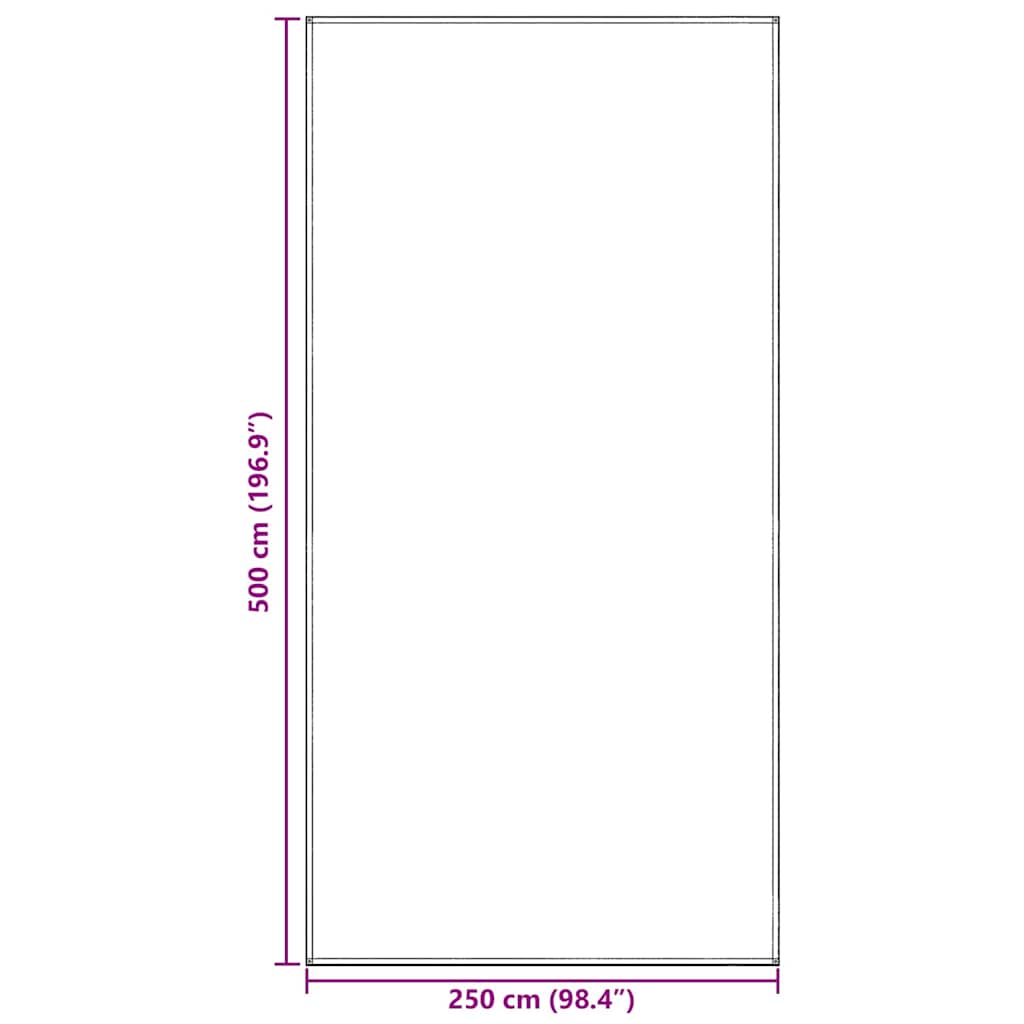 Telt tæppe Lysegrå 500 x 250 cm Polyethylen