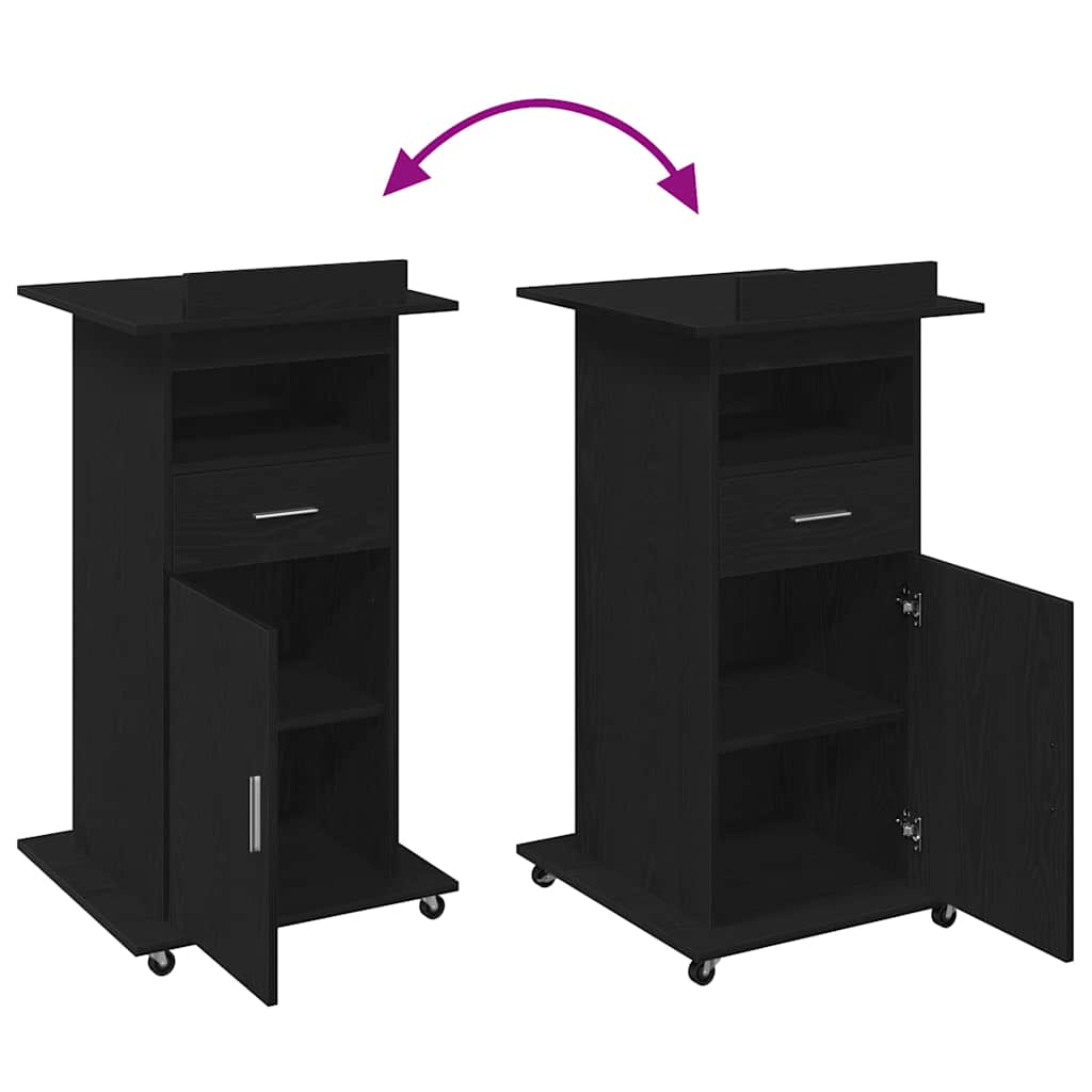 Podium Sort eg Konstrueret træ 55 x 55 x 107 cm