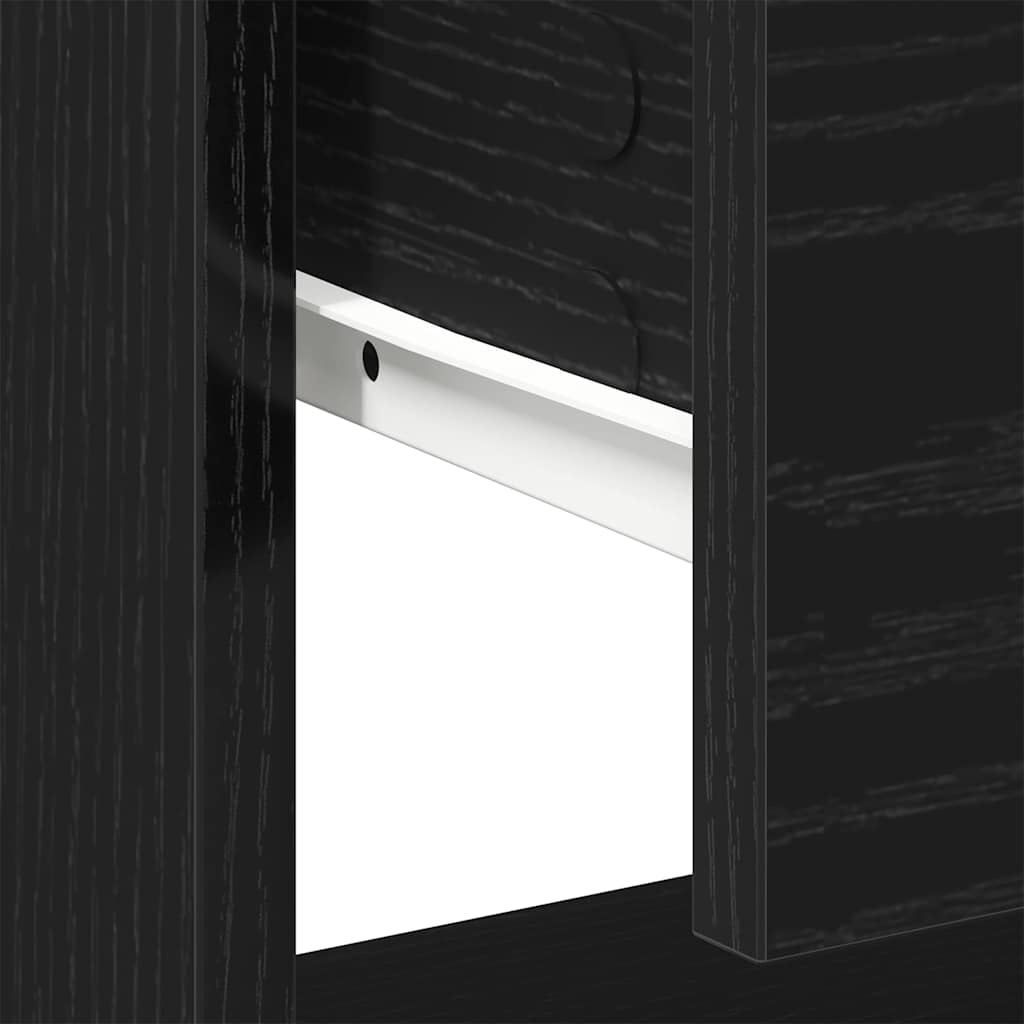 Natbord 2 stk. Sort eg 45 x 34 x 44 cm Konstrueret træ