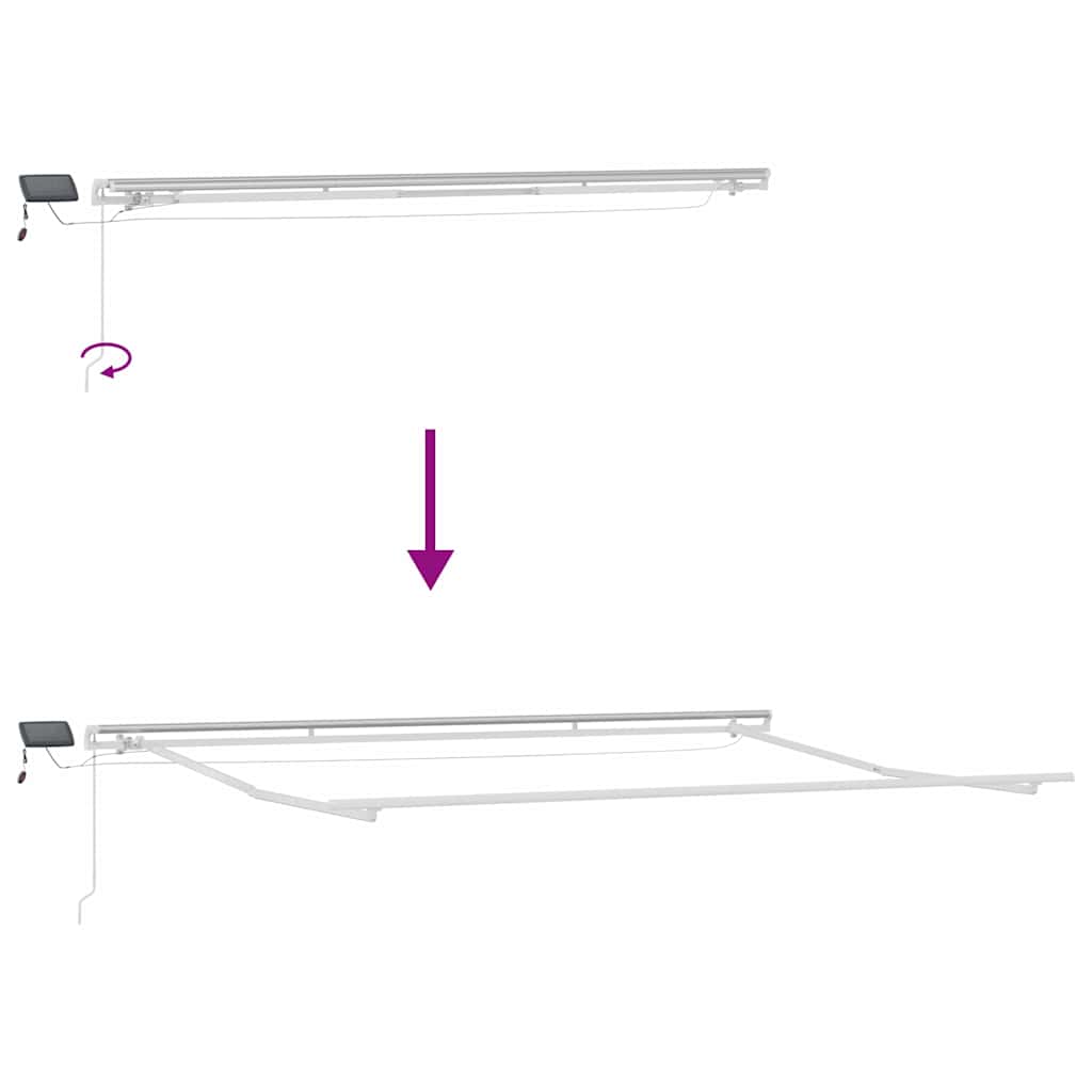 Udtrækkelig markise orange og brun 450 × 300 cm