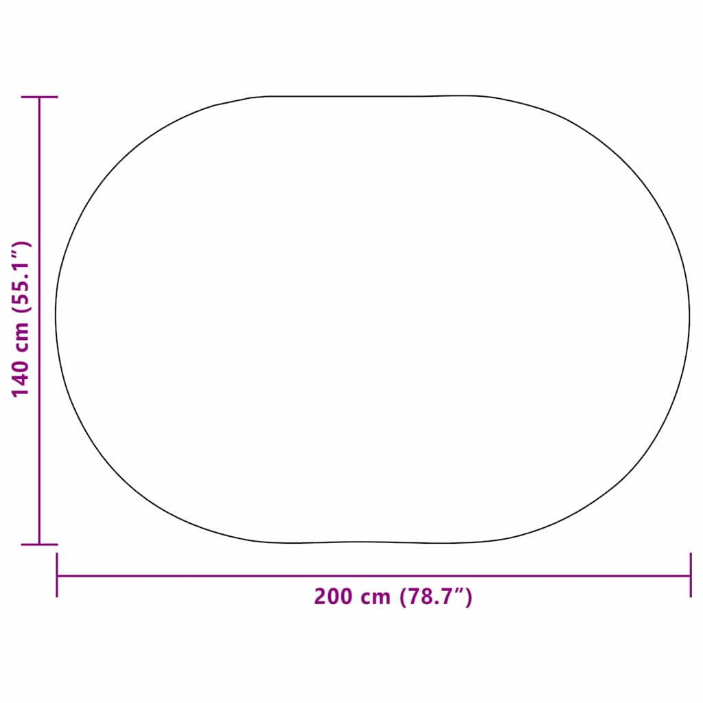 Tæppe ZIZUR Cremefarvet 200 x 140 cm Polypropylen