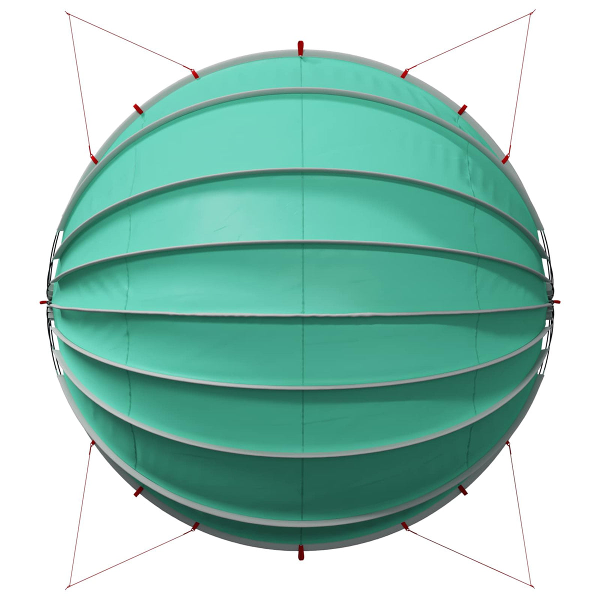 Pool Dome 592 x 590 x 275 cm 185T polyester med PU-belægning