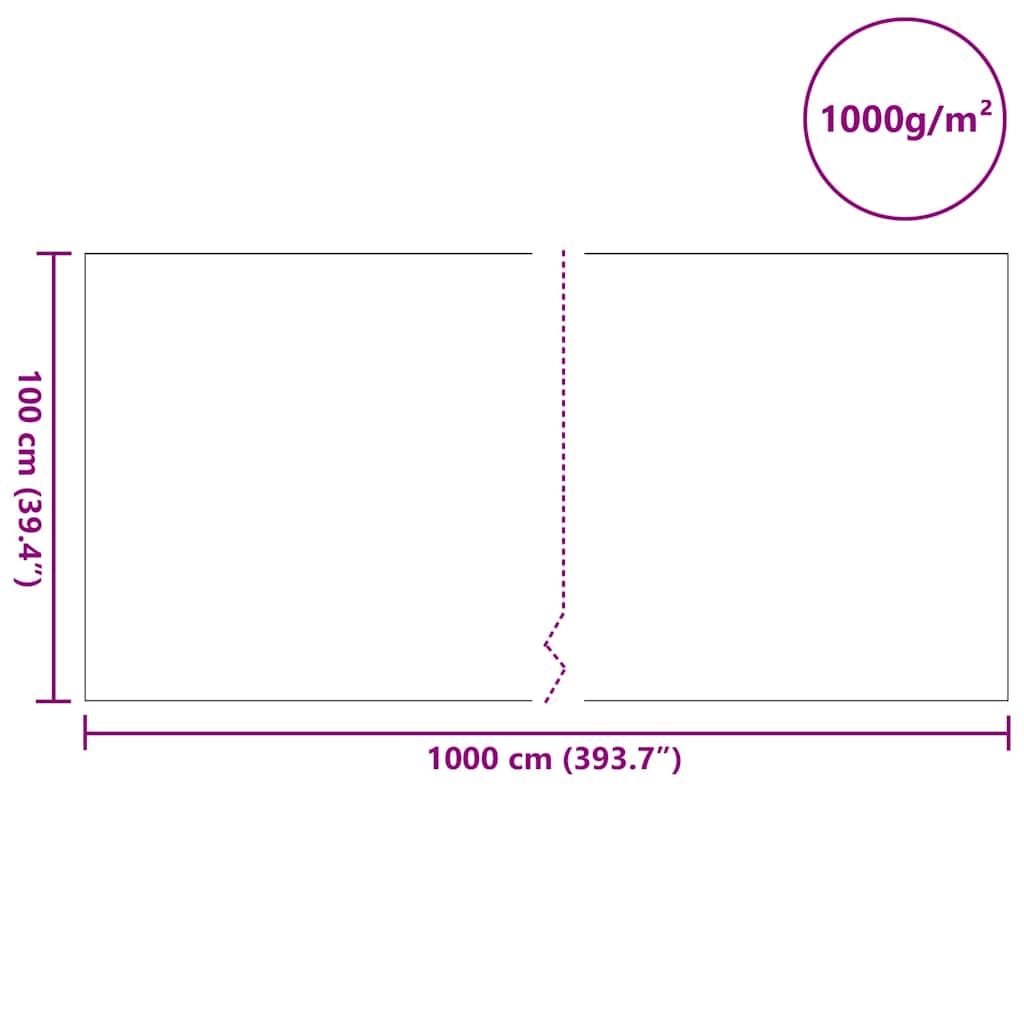 Damfleece 1 x 10 m Polyester og Bomuld Grå