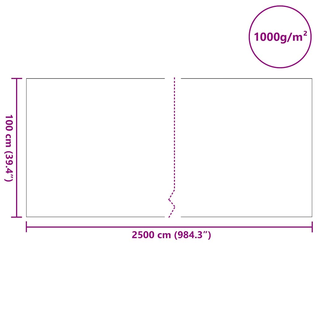 Damfleece 1 x 25 m Polyester og Bomuld Grå