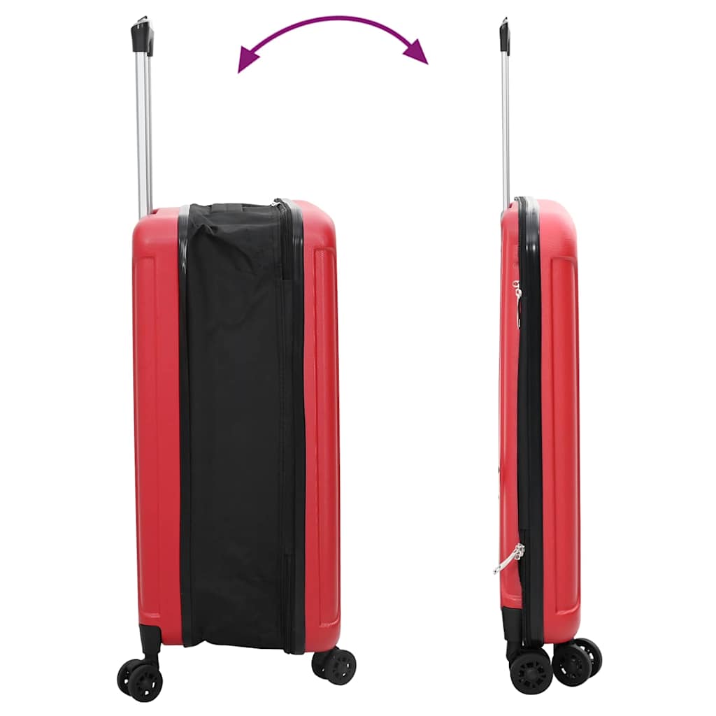 Kuffert med lås Rød 34 x 23 x 55.5 cm ABS Plastik