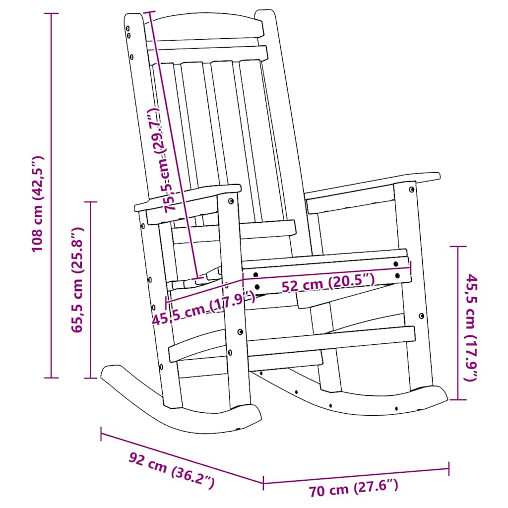 Barbænk 2 stk. Lysegrå 52 x 43 x 73,5 cm HDPE