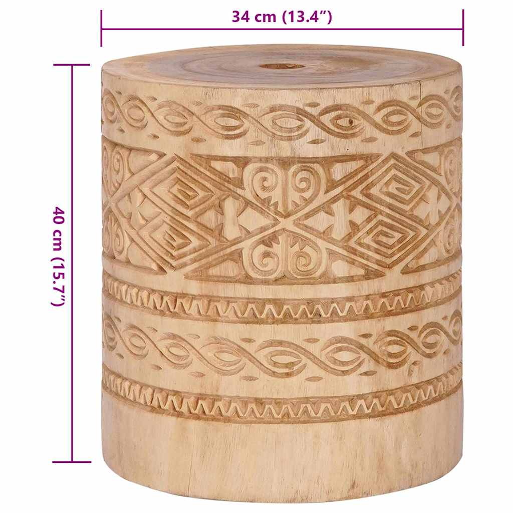 Parasolfod 28.05 kg Naturfarvet Massivt træ Cylinderformet
