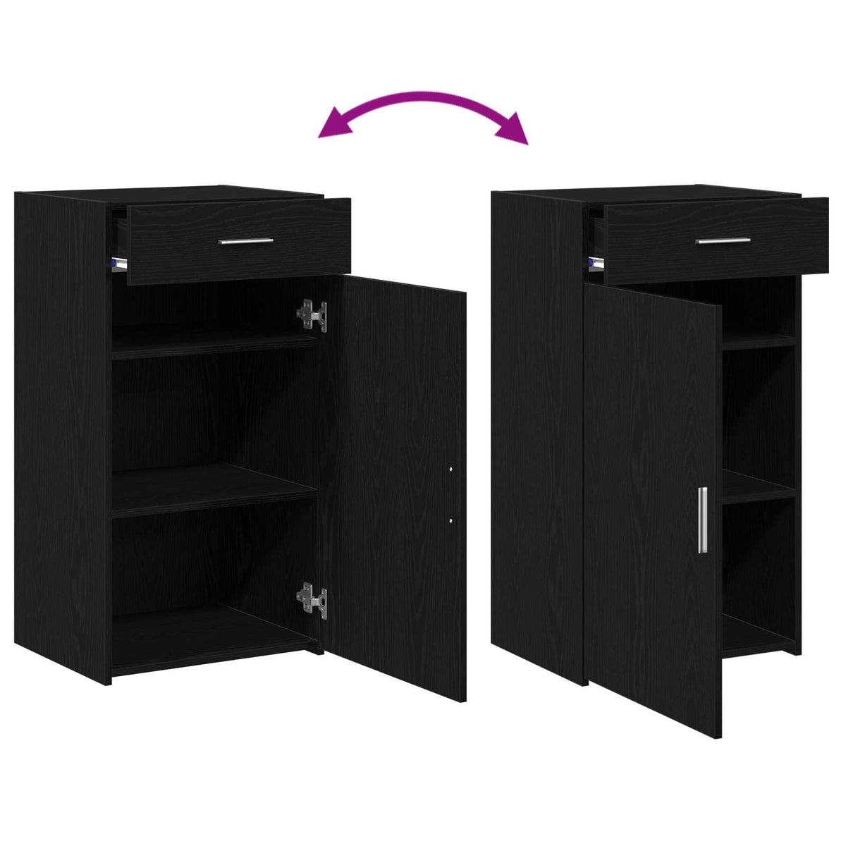 Sideboard Sort eg 50 x 42,5 x 93 cm