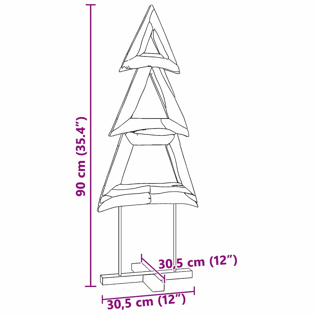 Juletræ Brun 90 cm Massivt teaktræ