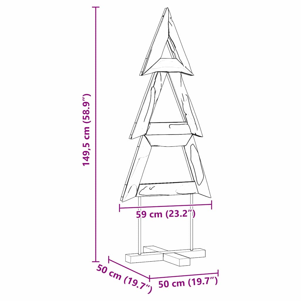 Juletræ Brun 149,5 cm Massivt teaktræ