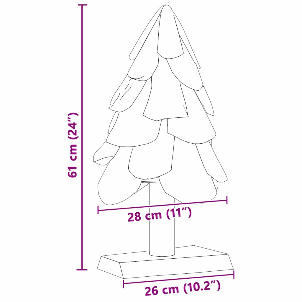 Juletræ Brun 61 cm Massivt teaktræ