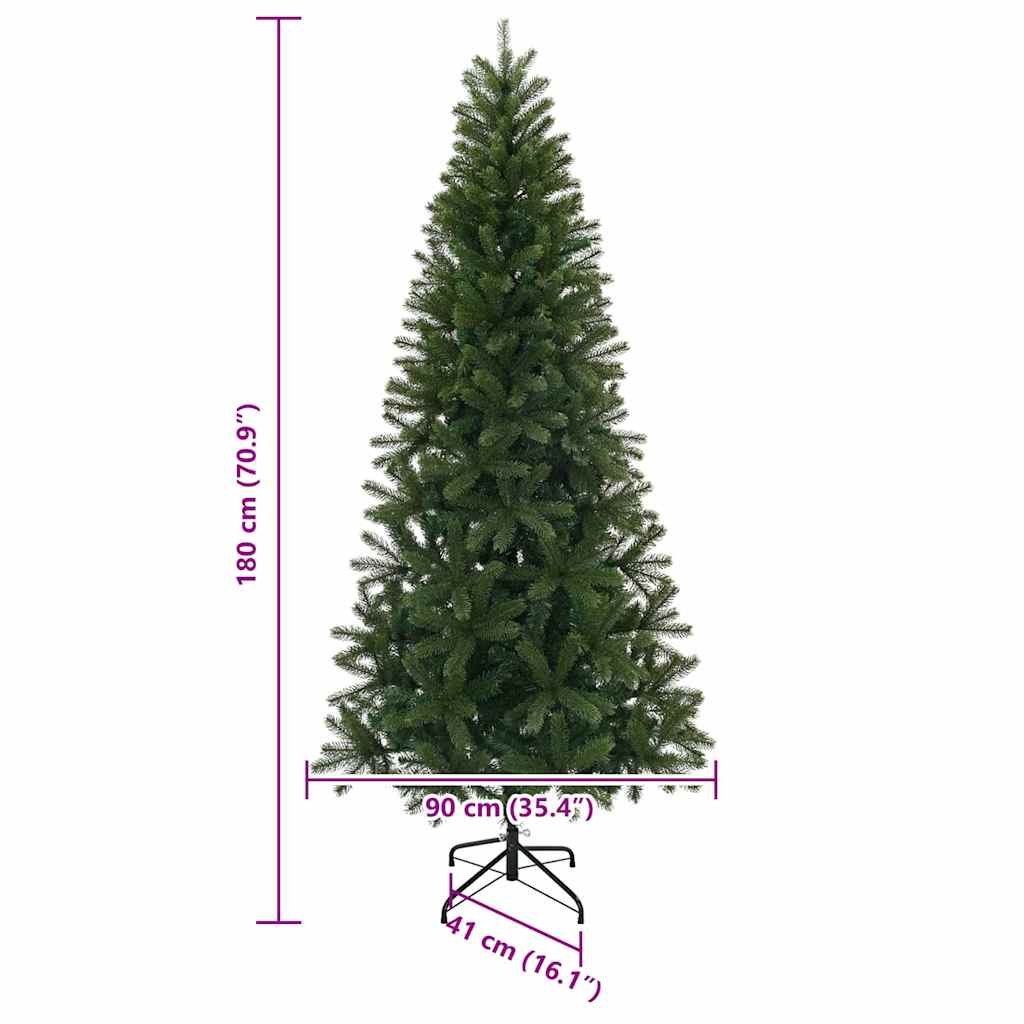 Kunstigt juletræ 180 cm PVC, PE og stål Grøn