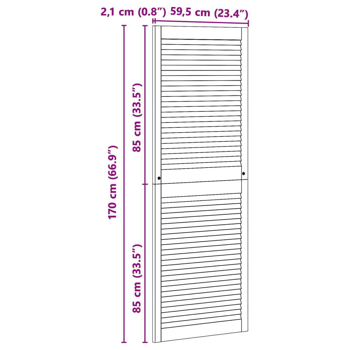 Skabsdør 2 stk. Naturfarvet 170 x 59,5 cm Massivt fyrretræ