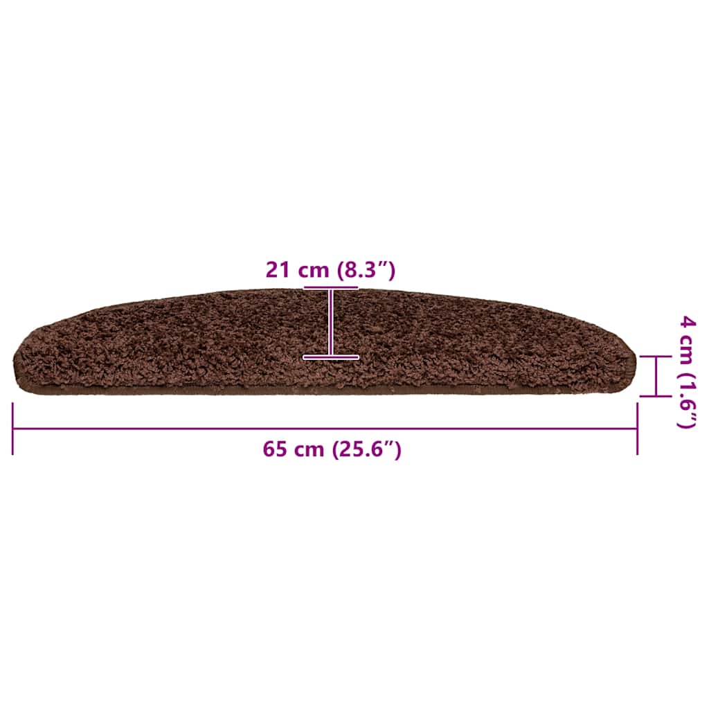 trappemåtter 20 stk. 65x21x4 cm brune halvrund store