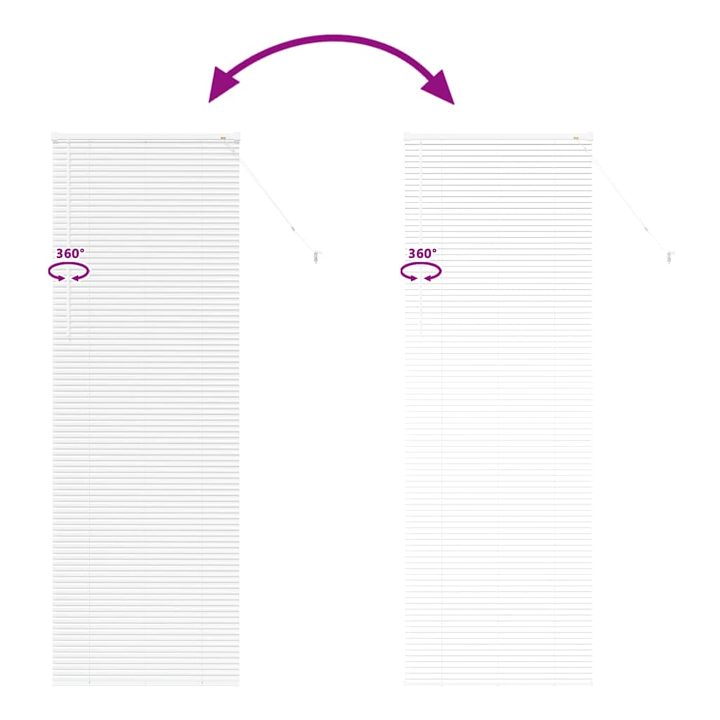 Persienner Hvid 220 x 80 cm 25 mm Aluminium