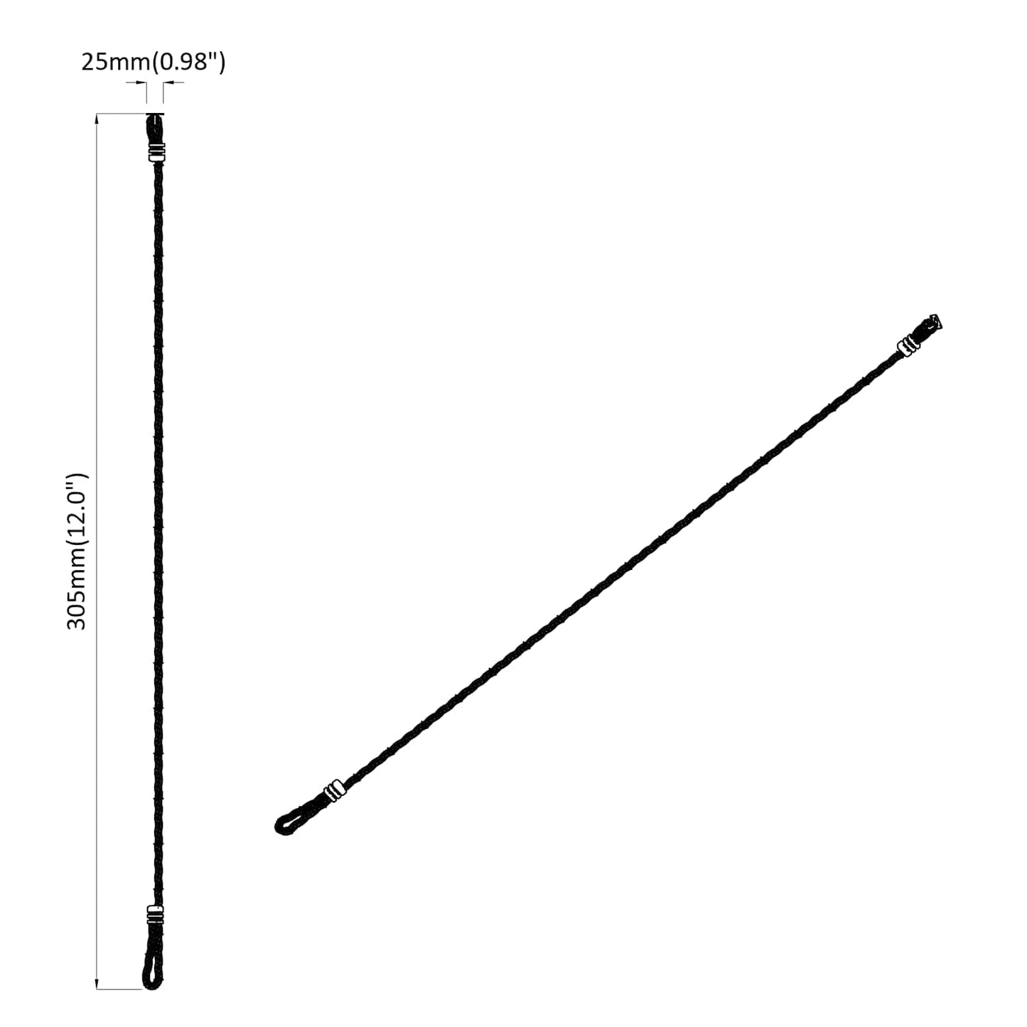 Klatre Rep Brun Ø25 x 305 mm Nylon
