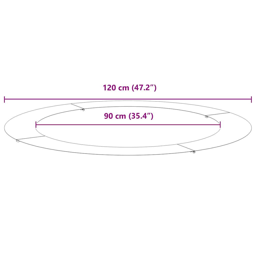 egnet til flade træริงe 5 stk. Sølv Ø90/120 cm Rustfrit stål