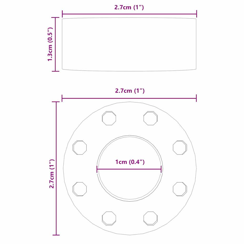 Foosball Bord Bumper 16 stk. Sort 2,7 x 2,7 x 1,3 cm TPE