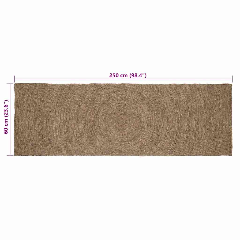 Områdetæpper Grå 60 x 250 cm Jute