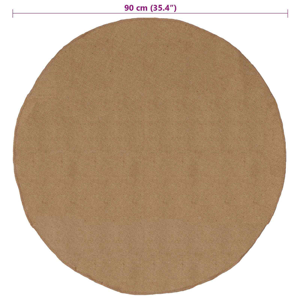Områdetæpper Naturfarvet Ø 90 cm Jute