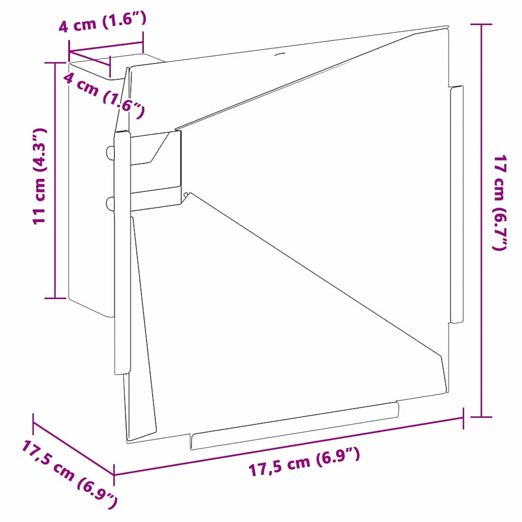 Kuglefang Sort 17,5 x 17,5 x 17 cm Stål