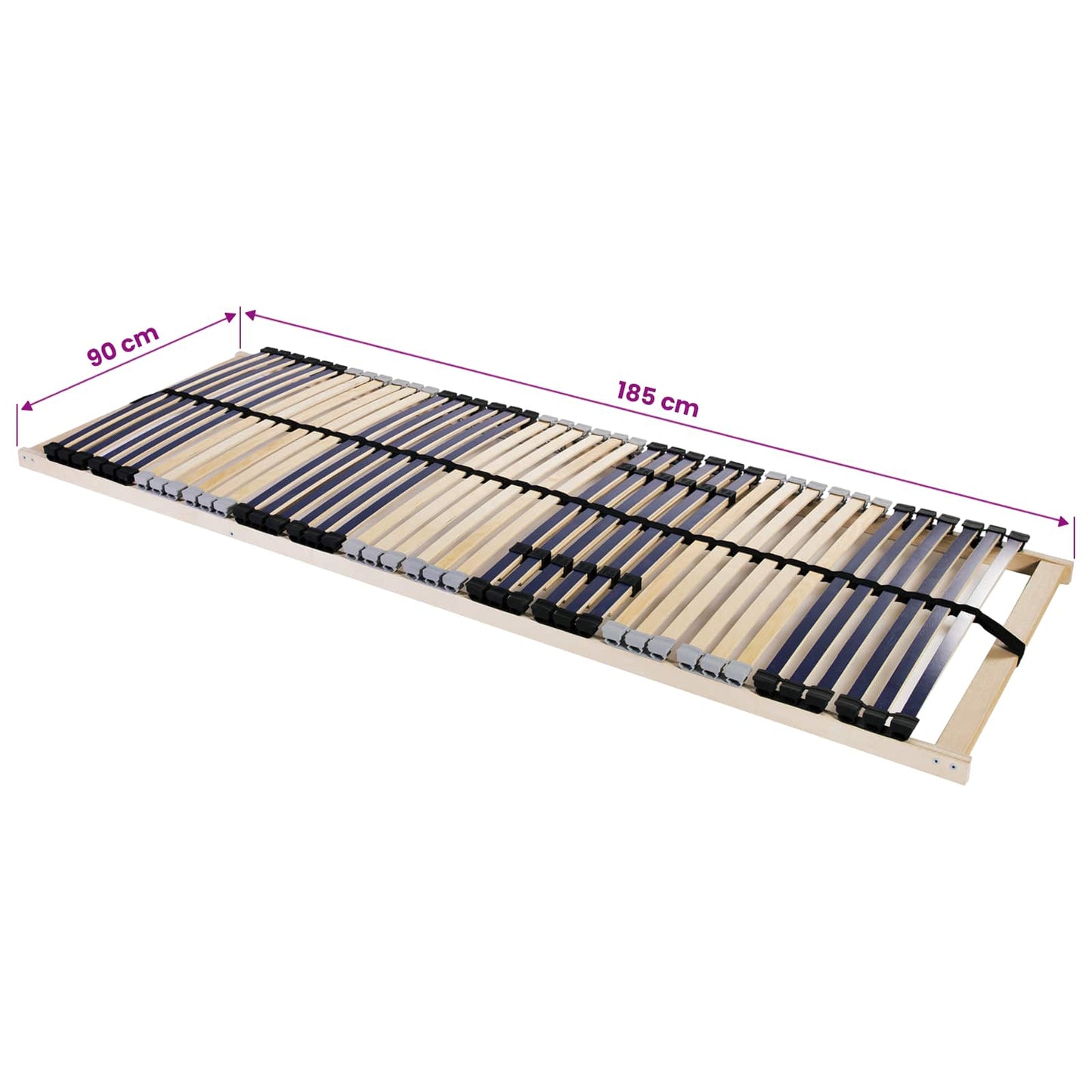 Lamelbund Brun 90 x 190 cm Solid bøg