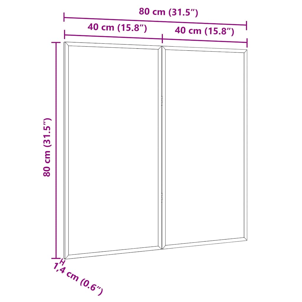 Bulletin Tavle 80 x 80 x 1.4 cm Massivt fyrretræ Brun