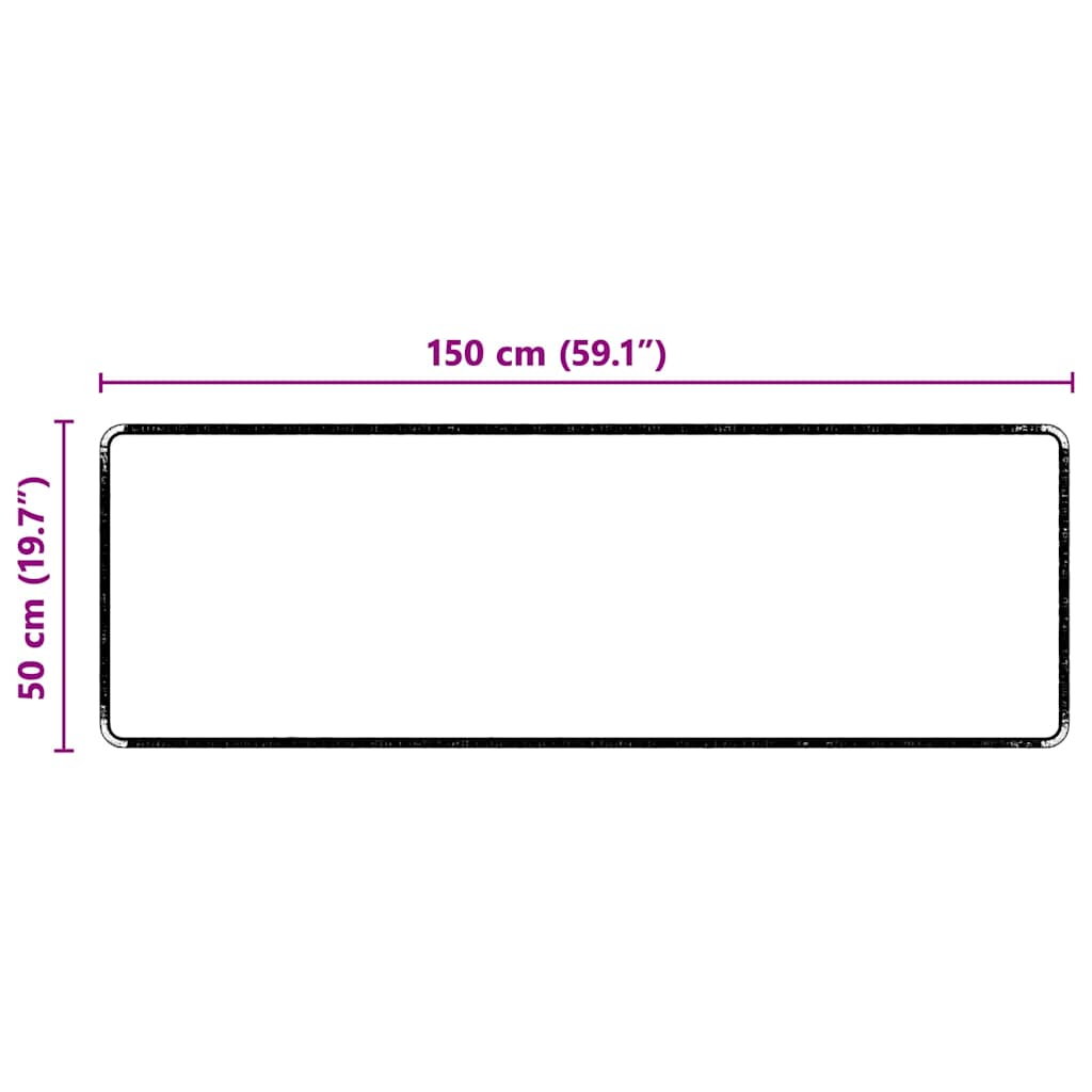 Tæppe Runner Grå 50 x 150 cm 100% Polypropylen Tuft
