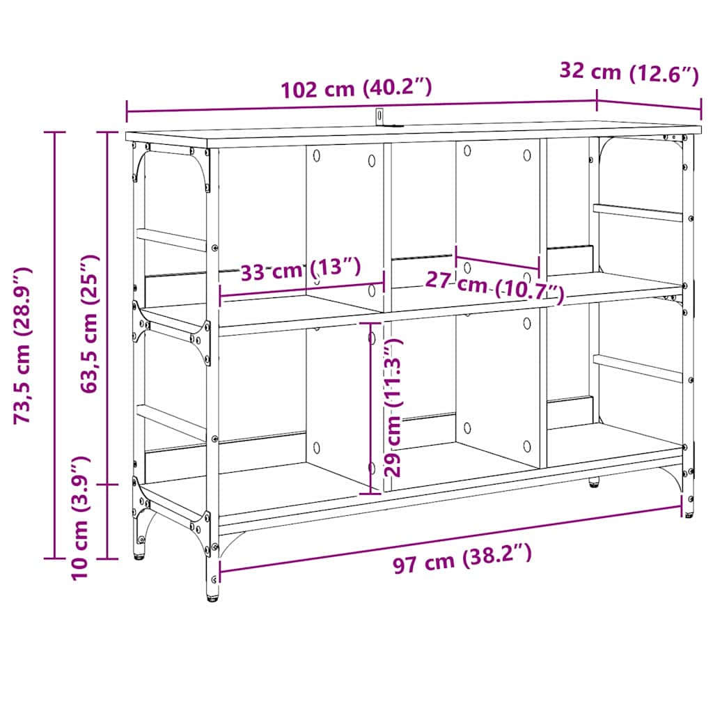 Sideboard Artisan Egetræ 102 x 32 x 73,5 cm