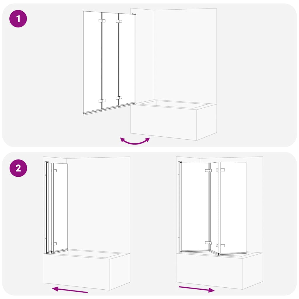 Foldbar Bruseafskærmning Sort 130 x 138 cm
