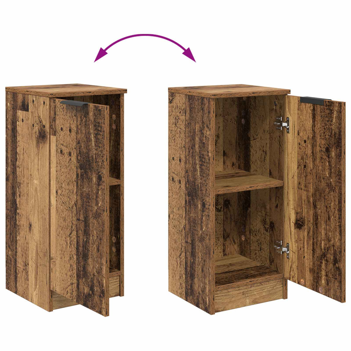 Sideboard Gammelt træ 30 x 30 x 70 cm Konstrueret træ