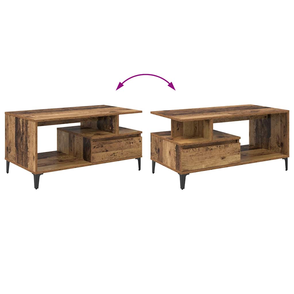 Sofabord Gammelt træ 90 x 49 x 45 cm Konstrueret træ
