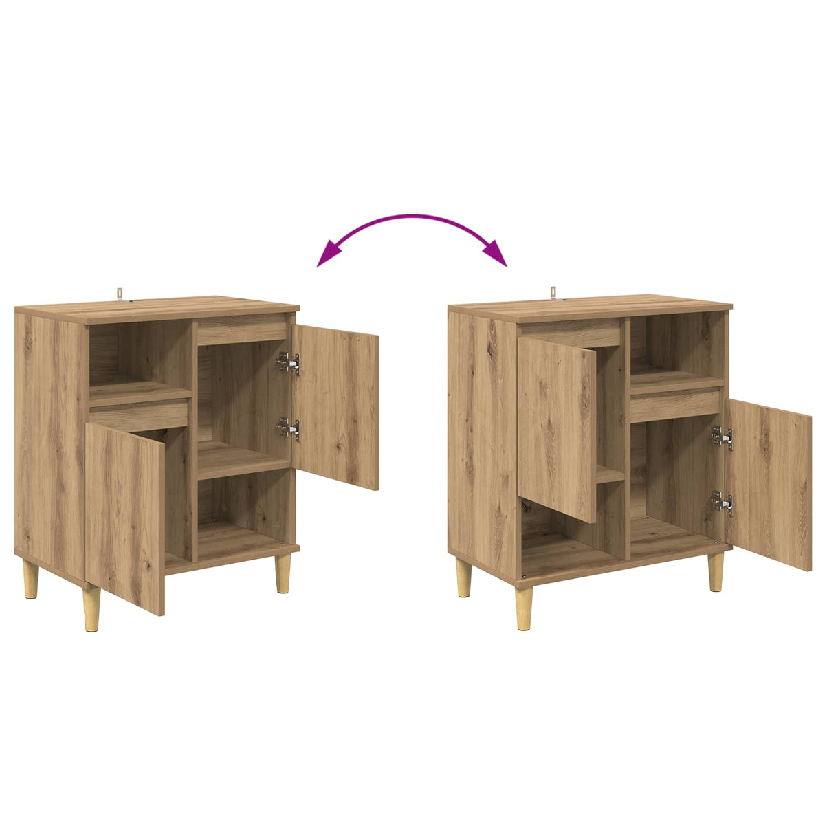 Sideboard artisan eg 35 x 60 x 70 cm Konstrueret træ